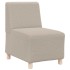 Sillón de sofá gris claro 55 cm tejido imitación lana