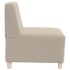 Sillón de sofá gris claro 55 cm tejido imitación lana