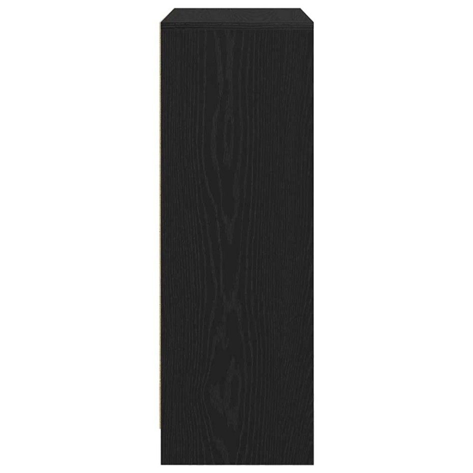 Aparador con cajones y puertas roble negro 73x31x90