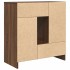Aparador con cajones y puertas roble marrón 70,5x34x74,5