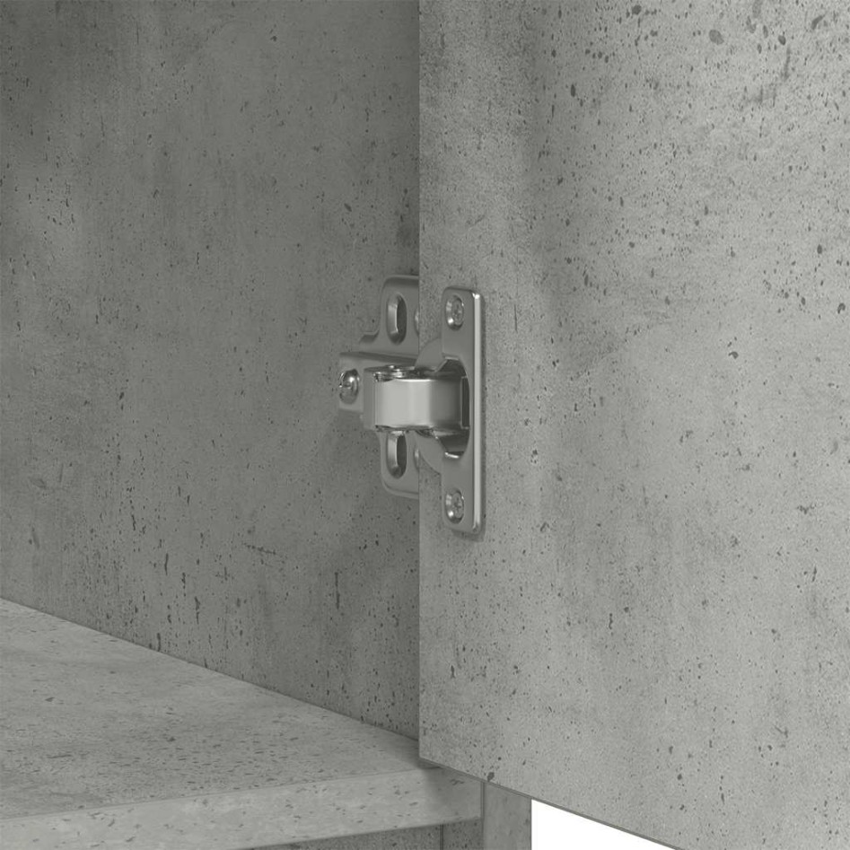 Aparador con cajones y puertas gris hormigón 73x31x90