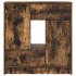 Aparador con cajones y puertas roble ahumado 70,5x34x74,5