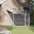 Jaula de perros techo y puerta acero galvanizado gris 2x2x2