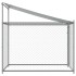 Jaula de perros techo y puerta acero galvanizado gris 2x2x2