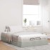 Estructura de cama otomana sin colchón terciopelo gris