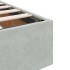 Estructura de cama otomana sin colchón terciopelo gris