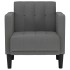 Sillón con reposabrazos de tela gris oscuro 53