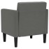 Sillón con reposabrazos de tela gris oscuro 53
