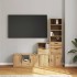 Muebles de TV 4 uds. con almacenaje ODDA madera maciza