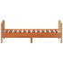 Estructura cama con cabecero madera pino marrón cera 100x200