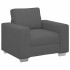 Sillón de tela de pana gris oscuro 59