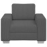 Sillón de tela de pana gris oscuro 59