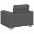 Sillón de tela de pana gris oscuro 59