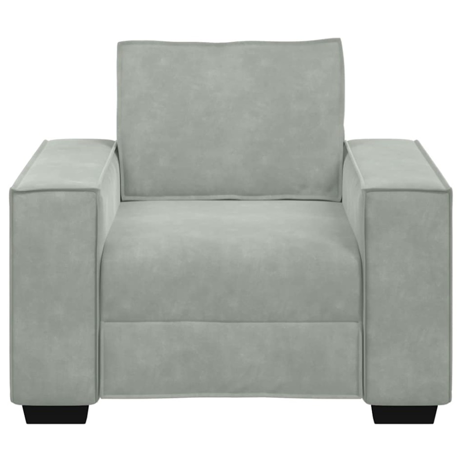 Sillón sofá gris claro 59 cm