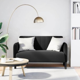 Sofá Loveseat Terciopelo Negro 109