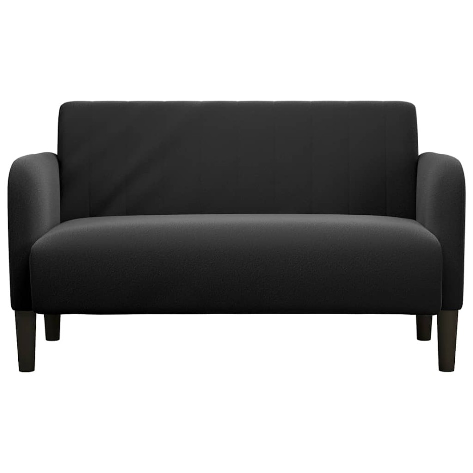 Sofá Loveseat Terciopelo Negro 109