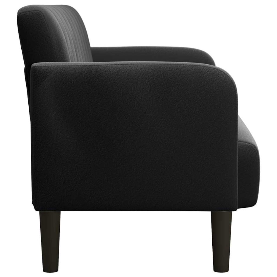 Sofá Loveseat Terciopelo Negro 109