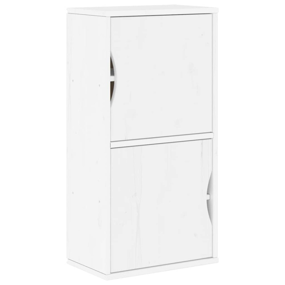 Muebles de TV 5 uds. con almacenaje ODDA blanco madera