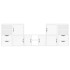 Muebles de TV 5 uds. con almacenaje ODDA blanco madera