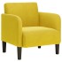 Sillón con reposabrazos terciopelo amarillo 54