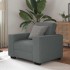 Sillón Sofá Tela Gris Oscuro 60