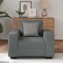 Sillón Sofá Tela Gris Oscuro 60