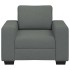 Sillón Sofá Tela Gris Oscuro 60