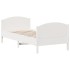 Estructura de cama con cabecero madera de pino blanca 90x200