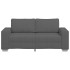 Sofá Loveseat gris oscuro 140 cm tejido de