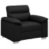 Sillón de sofá de cuero sintética negro 60