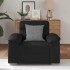 Sillón de sofá de cuero sintética negro 60