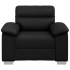 Sillón de sofá de cuero sintética negro 60