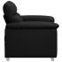 Sillón de sofá de cuero sintética negro 60