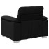 Sillón de sofá de cuero sintética negro 60