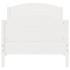 Estructura de cama con cabecero madera de pino blanca 90x200