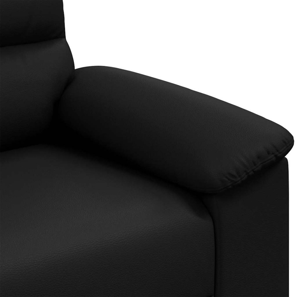 Sillón de sofá de cuero sintética negro 60