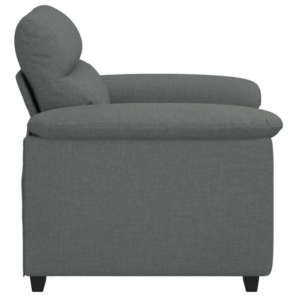 Sillón Sofá Tela Gris Oscuro 60