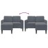 Sofá de 2 plazas con chaise longue en forma L gris oscuro