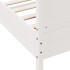 Estructura de cama con cabecero madera de pino blanca 90x200