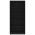 Estantería de 5 niveles madera contrachapada negra 80x24x175