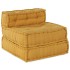 Puf modular de tela amarillo