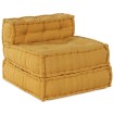 Puf modular de tela amarillo 70x70x54