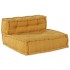 Puf modular de tela amarillo