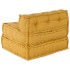 Puf modular de tela amarillo