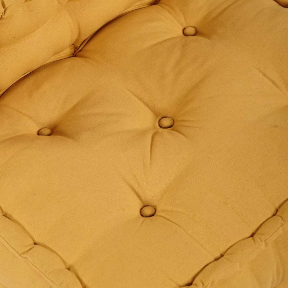 Puf modular de tela amarillo
