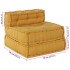 Puf modular de tela amarillo