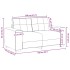 Sofá Loveseat gris claro 120 cm de