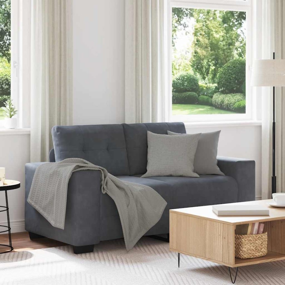Sofá Loveseat gris oscuro 120 cm