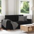 Sofá Loveseat de tela negra de 140