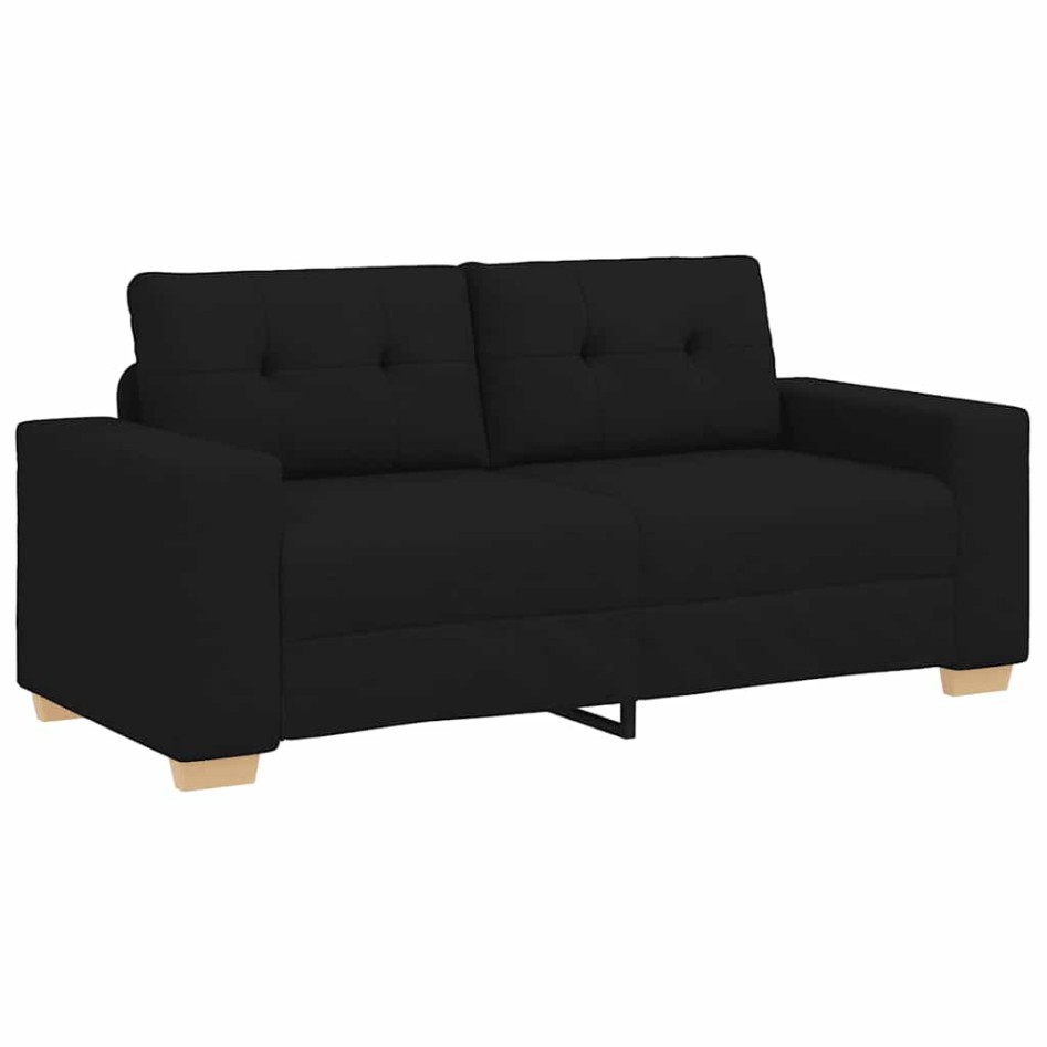 Sofá Loveseat de tela negra de 140